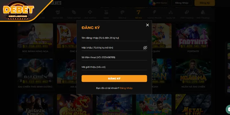 Cách tham gia săn thưởng cùng slot game DEBET